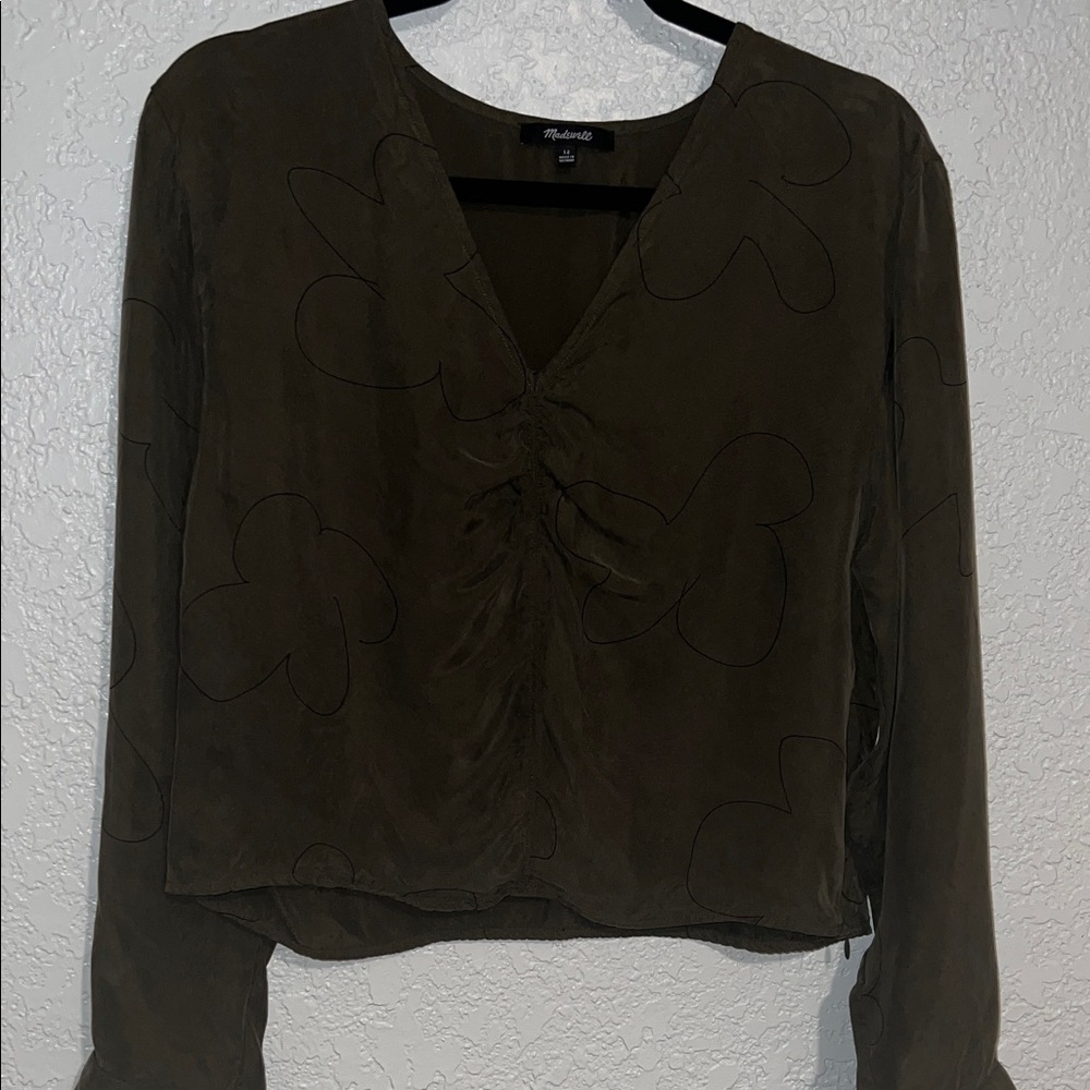 Madewell Olive Green Blouse